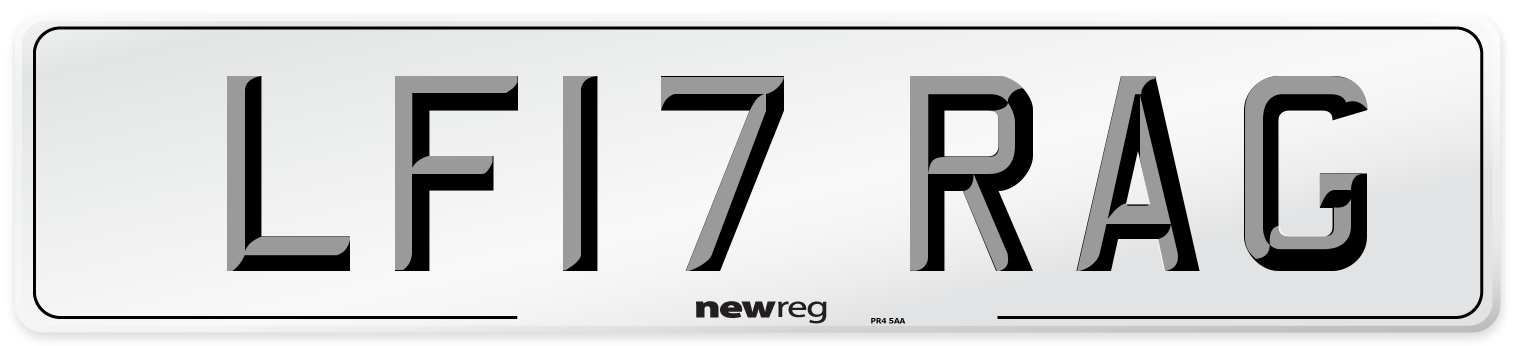 LF17 RAG Number Plate from New Reg
